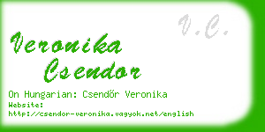 veronika csendor business card